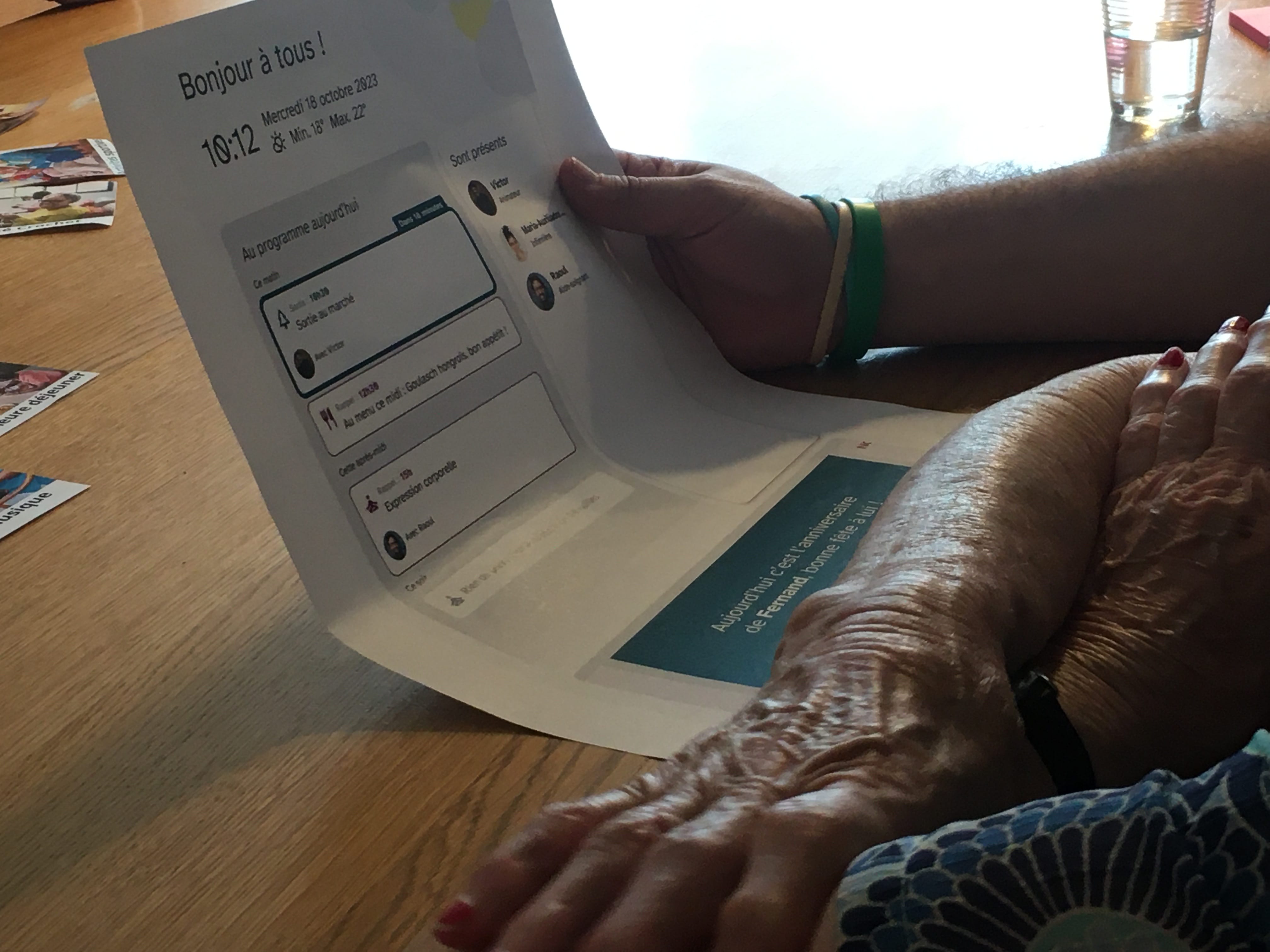 Tests auprès de personnes ayant alzheimer