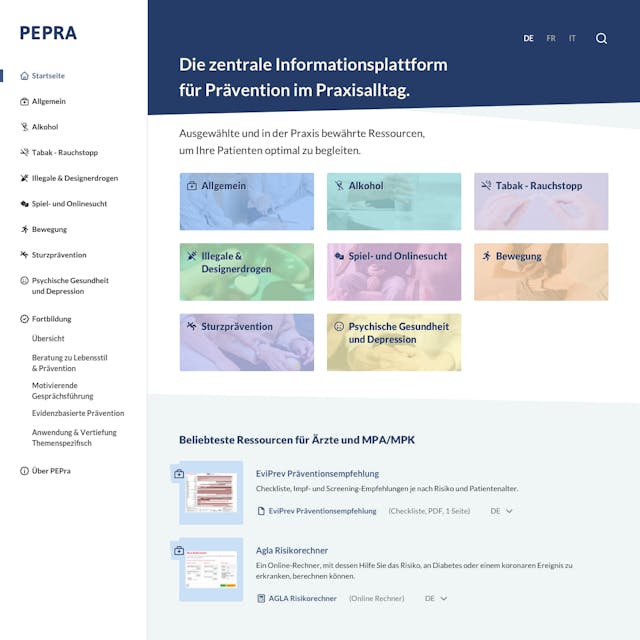 Accueil de la plateforme d'information