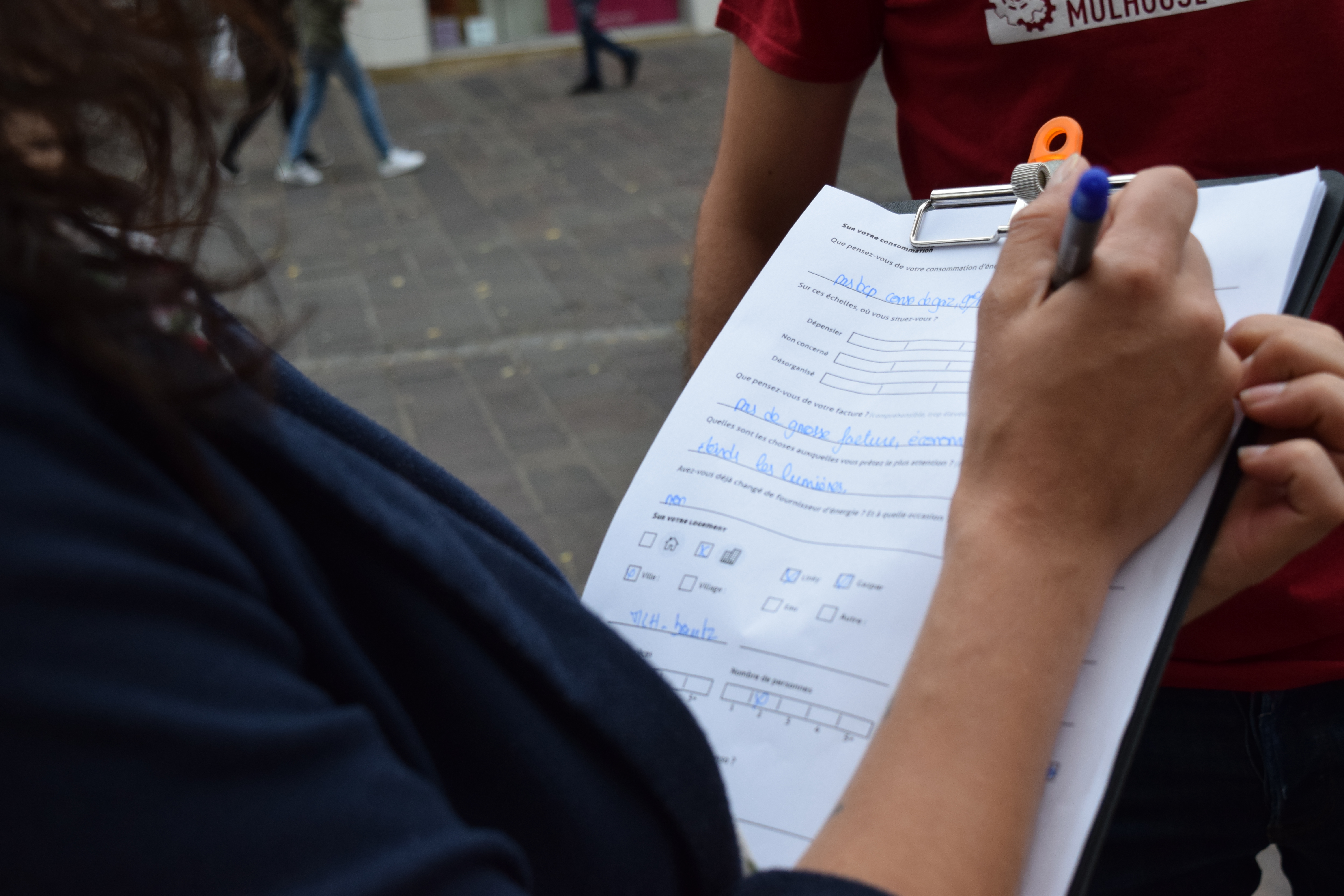 Questionnaire dans la rue