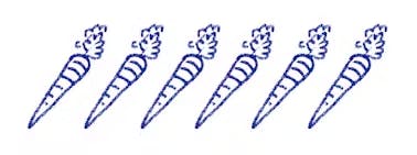 Illustration de 6 carottes