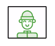 Illustration portrait d'un personnage das un cadre