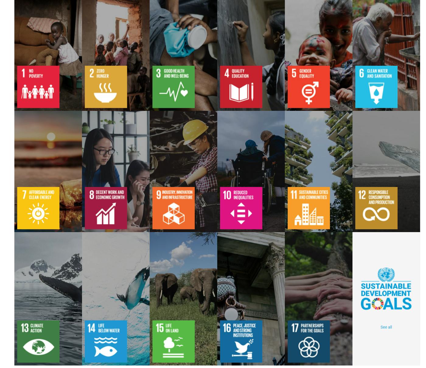 聯合國永續發展目標(SDGs)涵蓋17大目標 (圖片來源：聯合國)