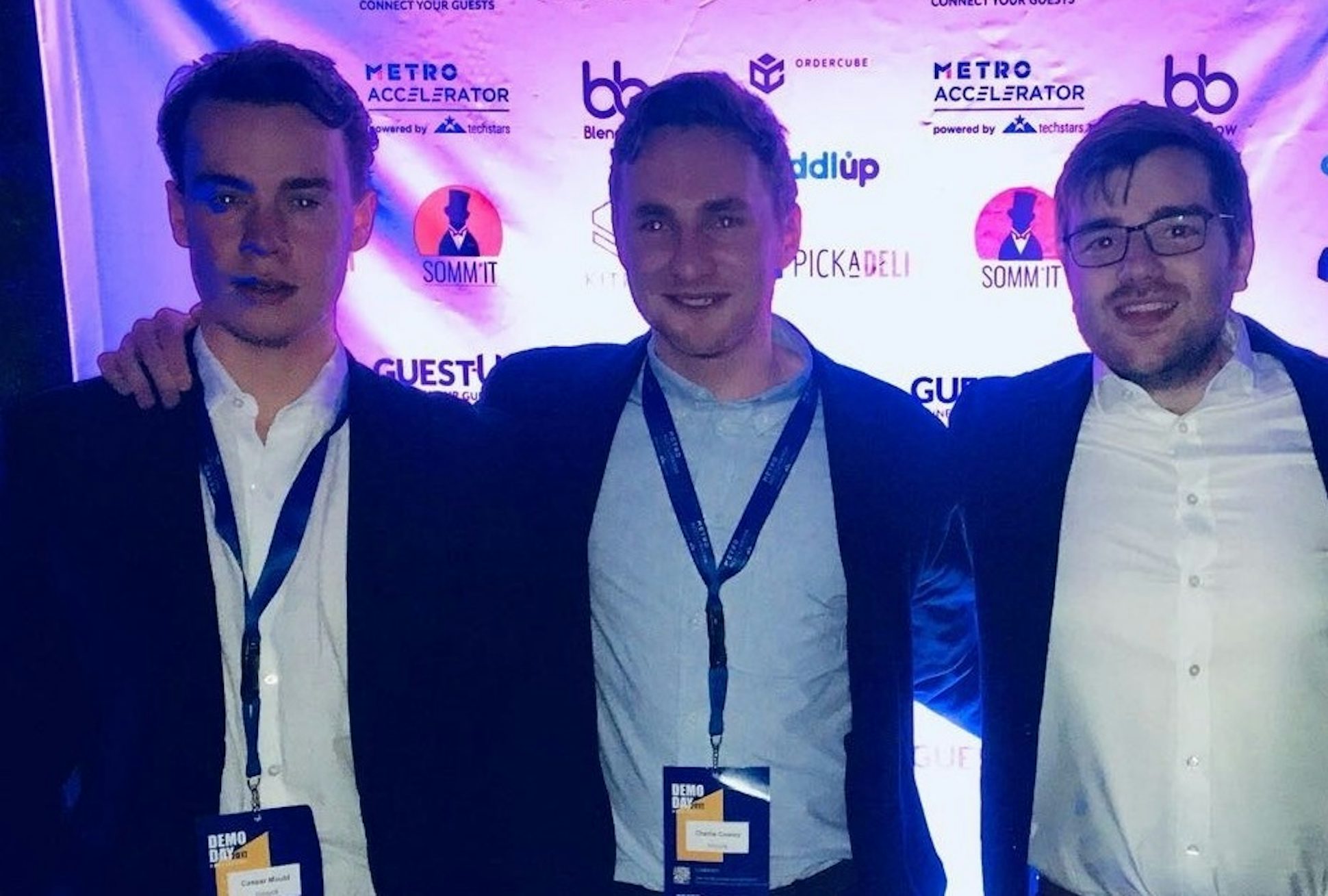 Caspar Mould, Charlie Cowley and Ben Stephenson at a conference