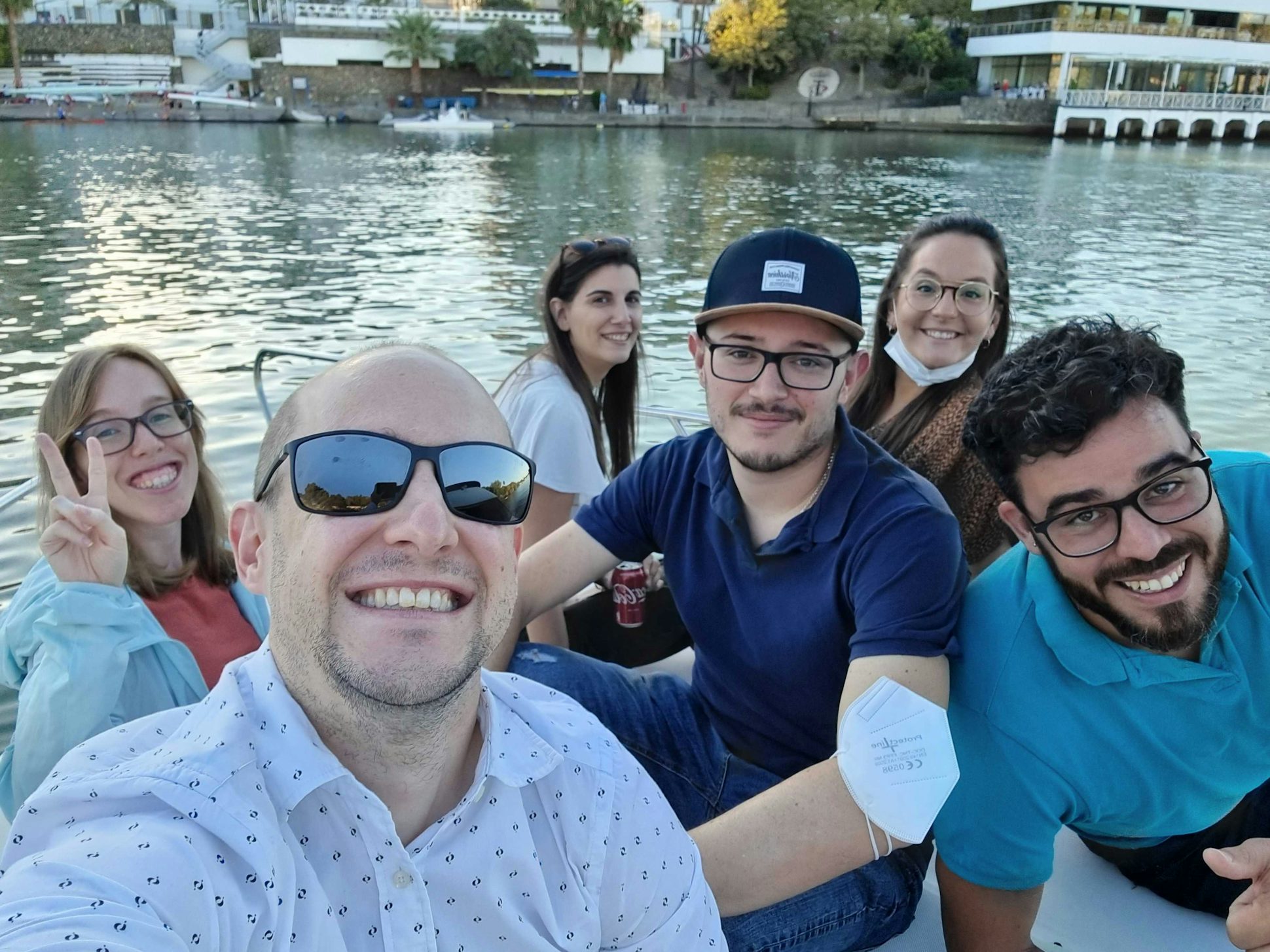 The team takes to the river to get to know each other