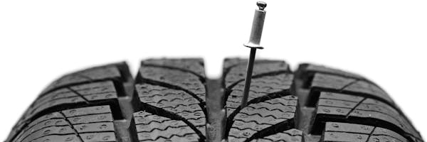 Rivet in tire