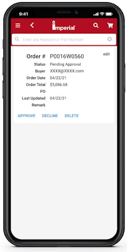 Order Approval Approver Mobile Screen Shot