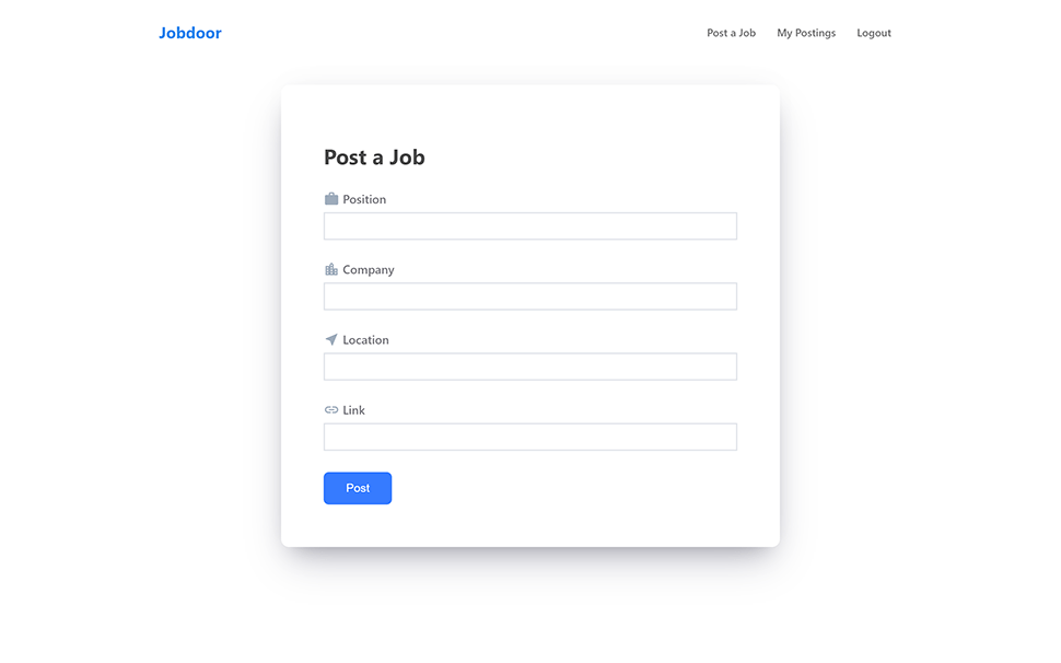 Post a Job page