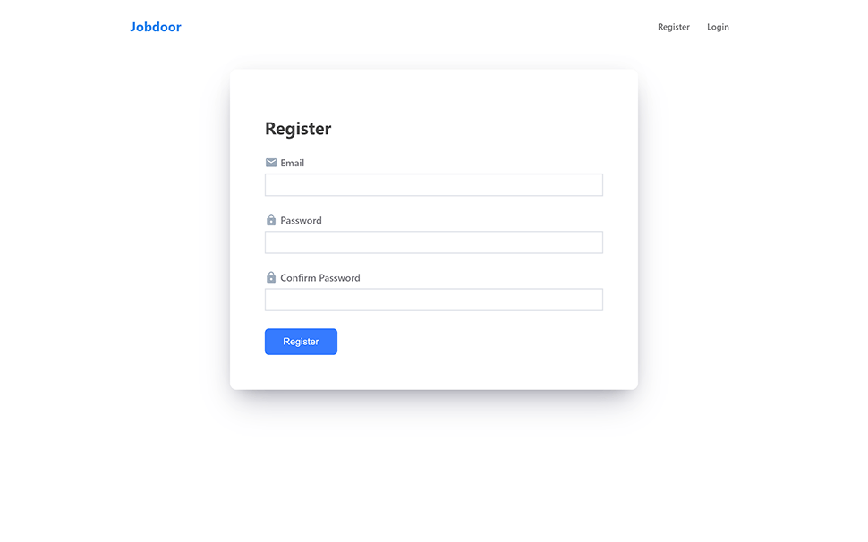 Registration page