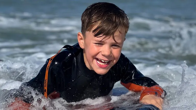 A photo of Raff in the sea