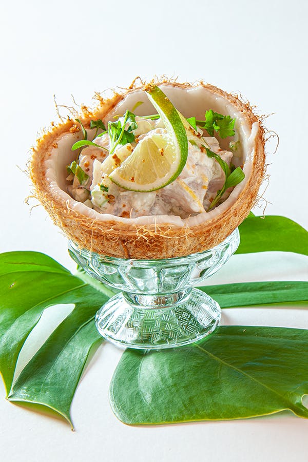 Fish Tahitian with lime and coconut
