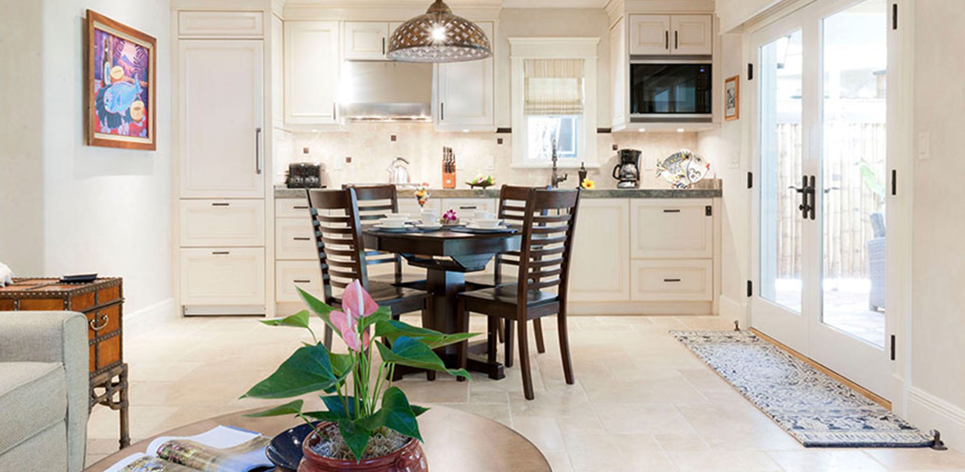 kitchen and dining area