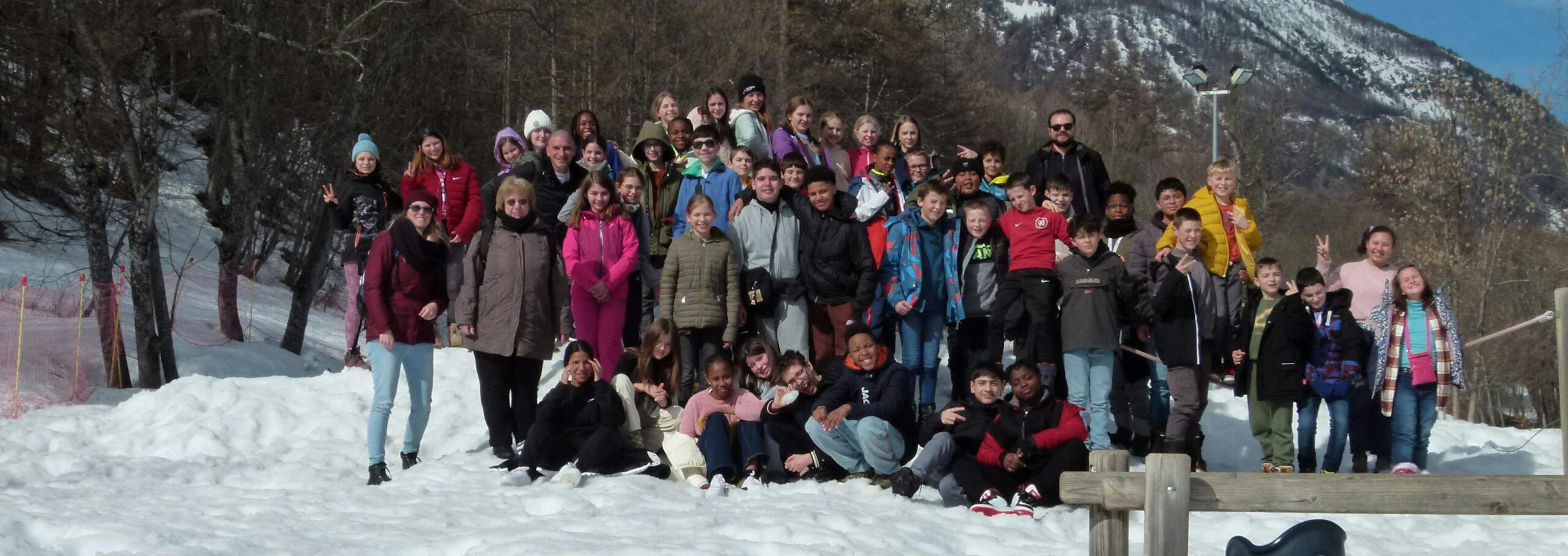 Les élèves de l'Inda Arlon en classes de neige.