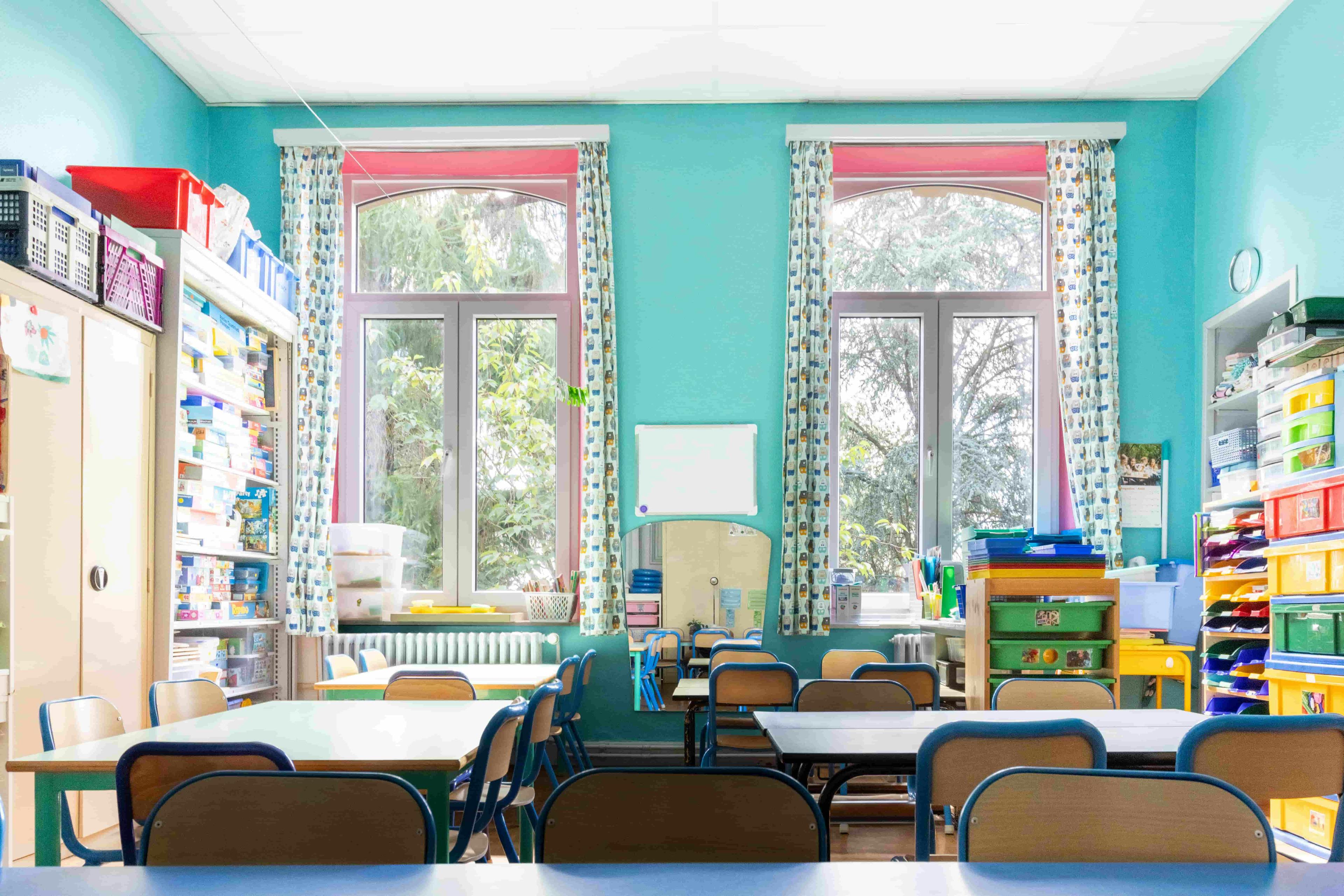 Salle de classe de l'Inda Arlon.