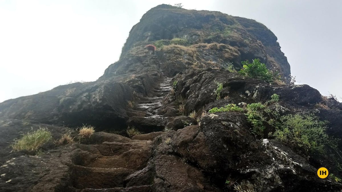 Iconic steps, Harihar Fort Trek, Indiahikes, treks near Mumbai, treks in Maharashtra, must do treks in Maharashtra, Thrilling treks in Maharashtra, Sahyadri treks, treks in Sahyadri