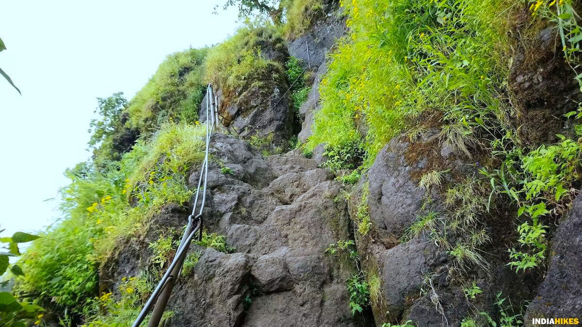Steep climb to the Balekilla, Rajgad Fort, Treks near Mumbai, Treks near Pune, Sahyadri treks, Trekking in Maharashtra, Indiahikes
