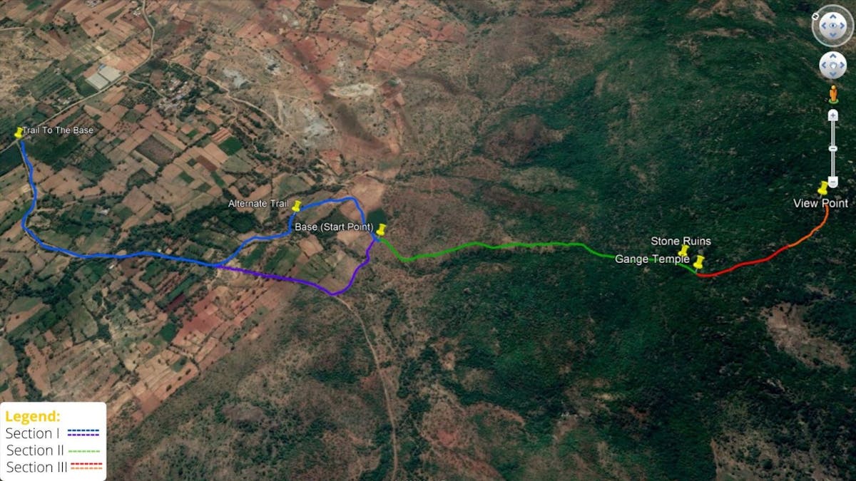 Halu-Chilume-Gange-Trek-Route-Map-Indiahikes-Google-Earth-Pro-Suhas Saya