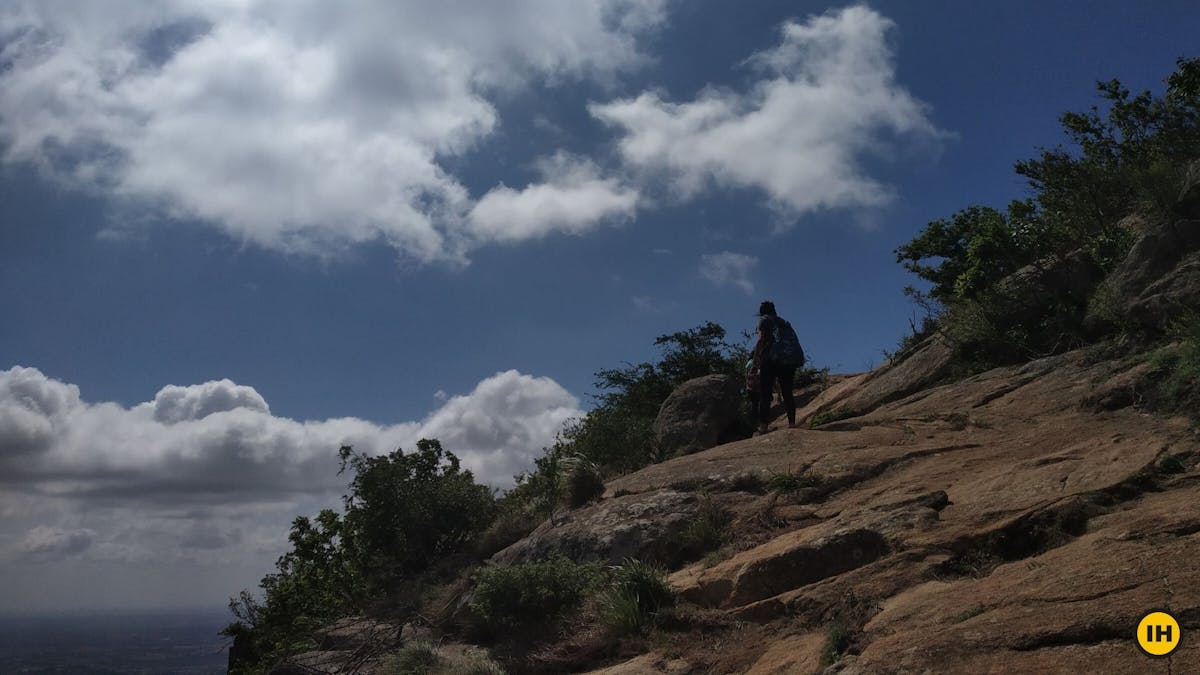Rock section before the ascent-Skandagiri-Indiahikes-Saurabh Sawant