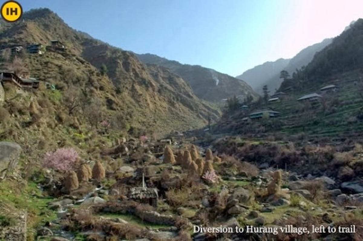 Diversion to Hurang Village, left to Trail
