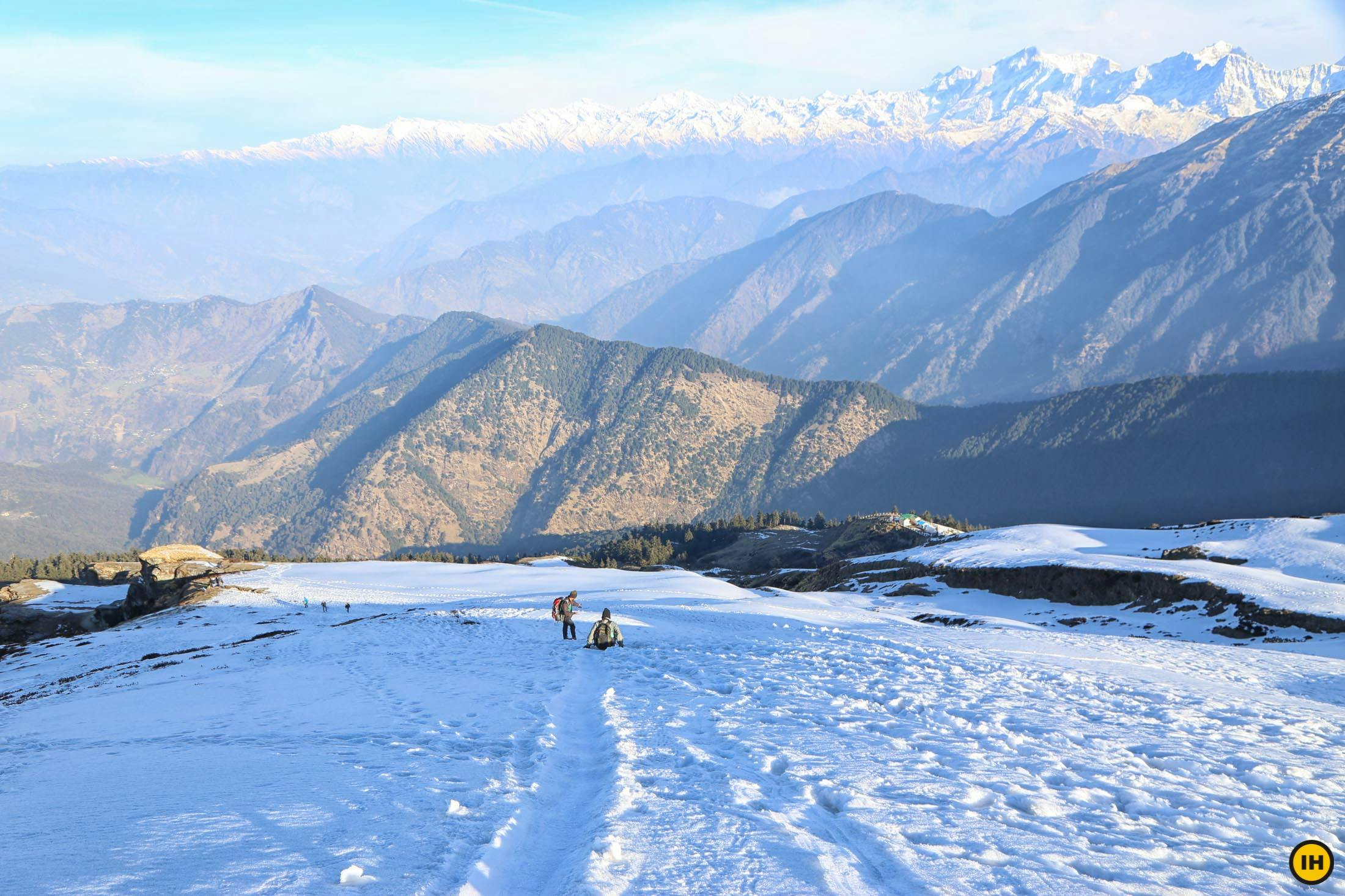 Trekking to the summit of Chandrashila in winter. Photo by Satyen Dasgupta. 