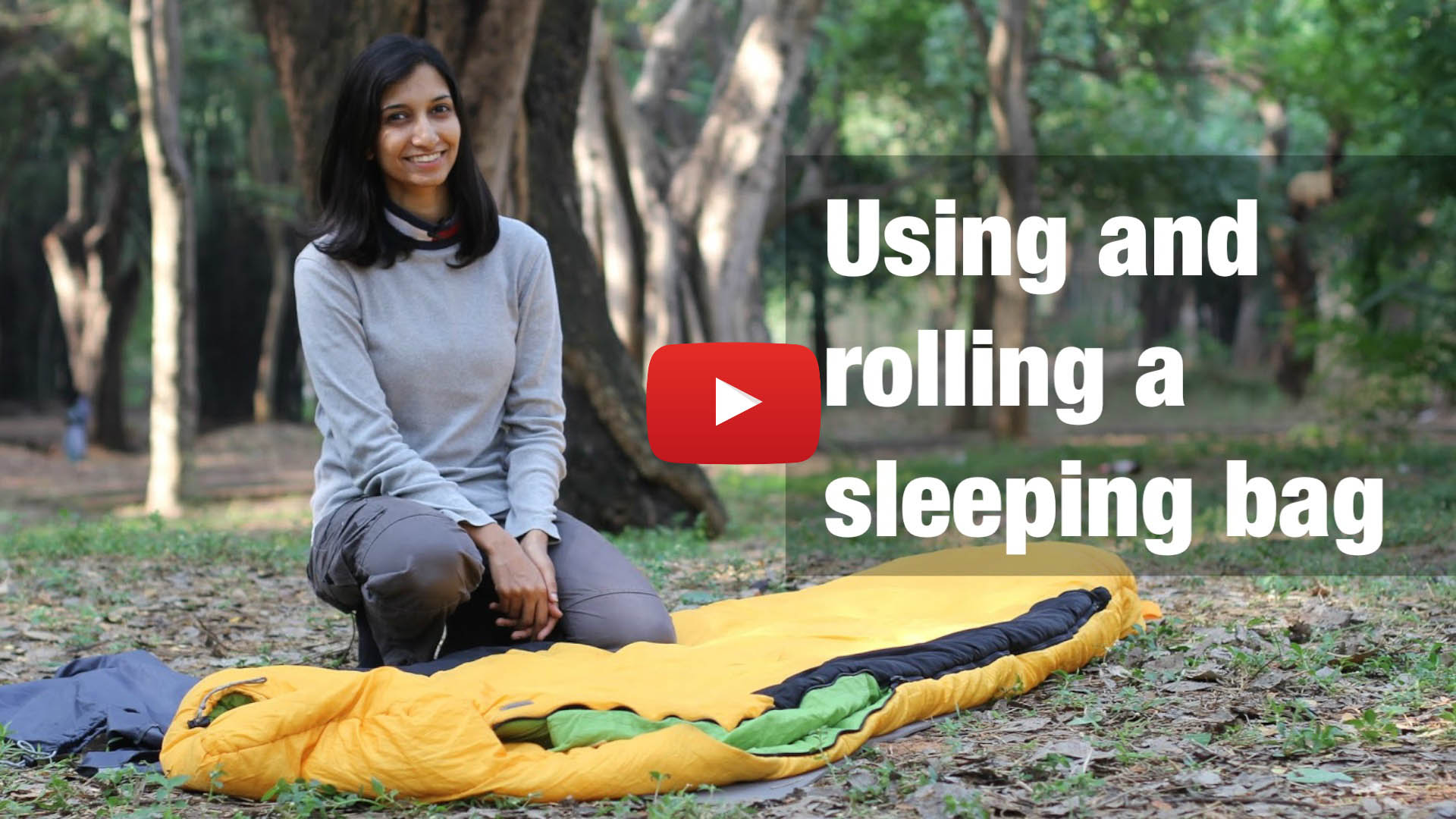 Rolling a shop sleeping bag