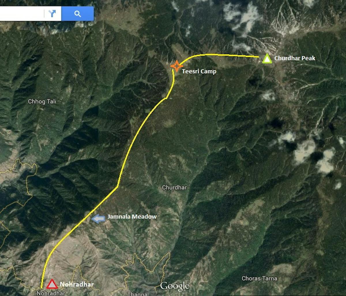 Churdhar peak trek-treks in himachal- Indiahikes-Maps