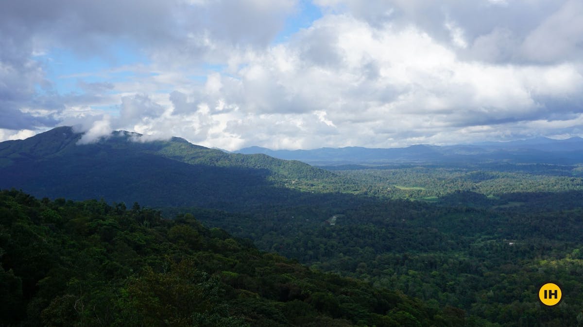 Viewpoint from the base, Tadiandamol trek, Treks in Coorg, Kodagu district, western ghats, shola forests, Indiahikes