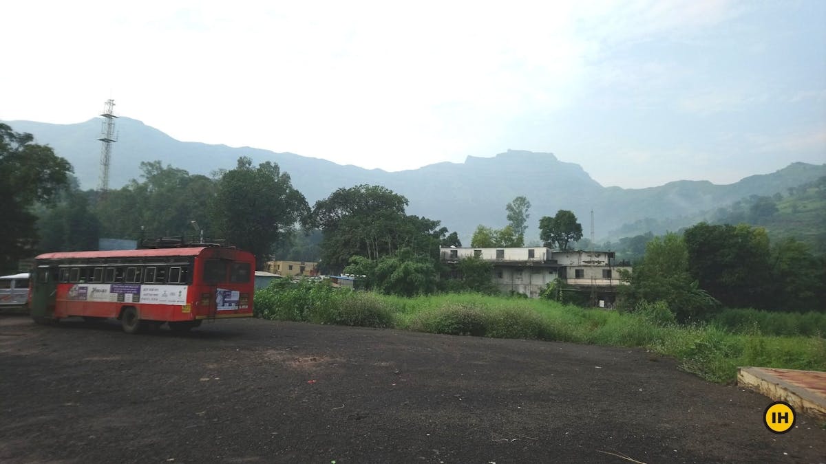 Fort as seen from the Velhe village, Torna Fort trek, treks in Mahrashtra, Sahyadri treks, treks near Pune, Indiahikes