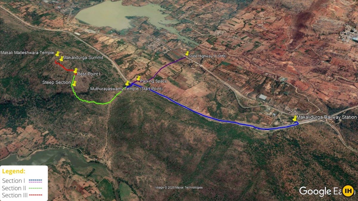 Makalidurga Trek, Route Map, Indiahikes, Treks near Bangalore, Day treks around Bangalore