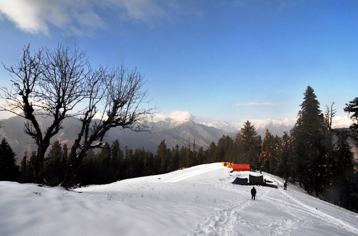 Hargaon campsite, Kedarkantha, winter trek, Kedarkantha trek in winter, indiahikes, Uttarakhand treks