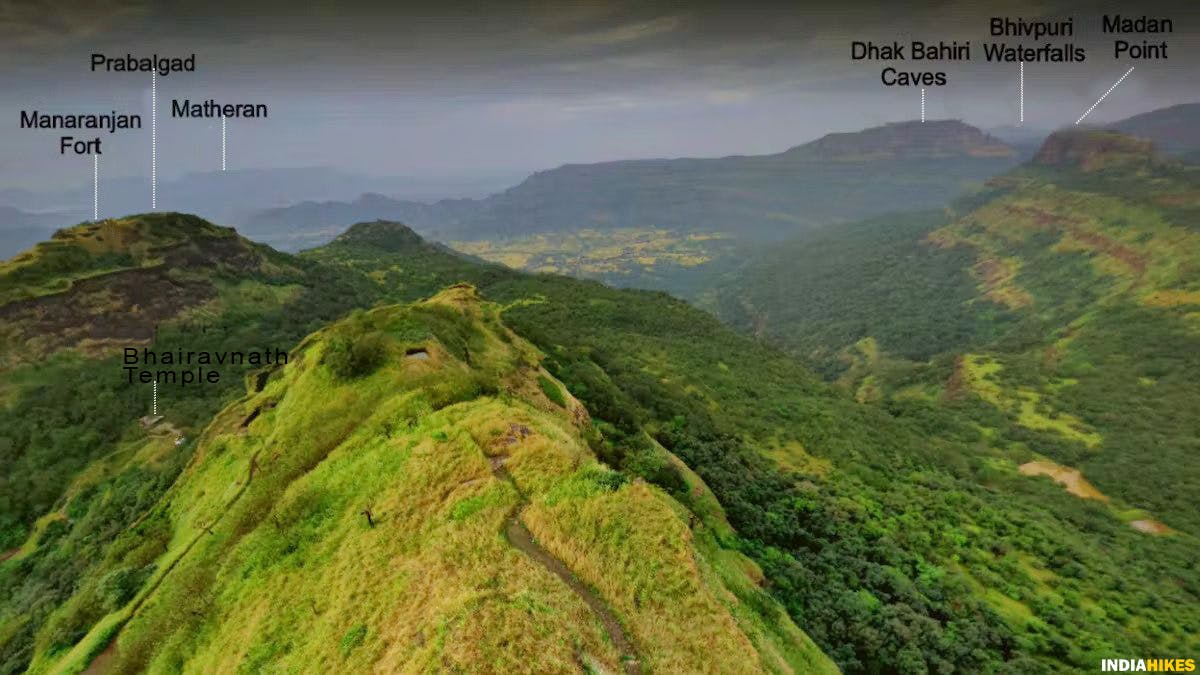 View from Shriwardhan Fort, Rajmachi Fort trek, Rajmachi trek, Treks near Pune, western ghats treks, Sahyadri treks, treks in Maharashtra