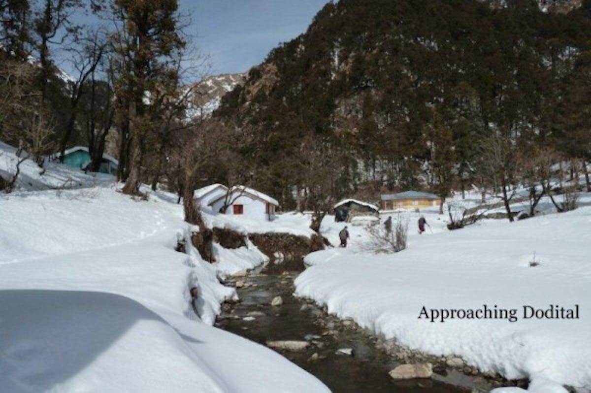 dodital winter trek - approaching dodital - indiahikes archives