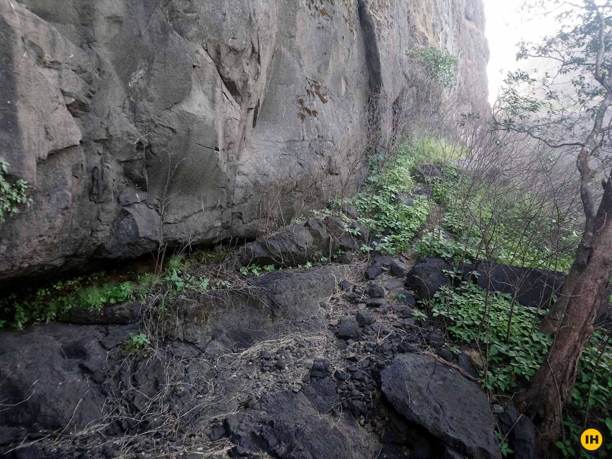 AMK Trek - The trail leading to Madankhind, soon after descending down the rock faces - Indiahikes - Nitesh Kumar