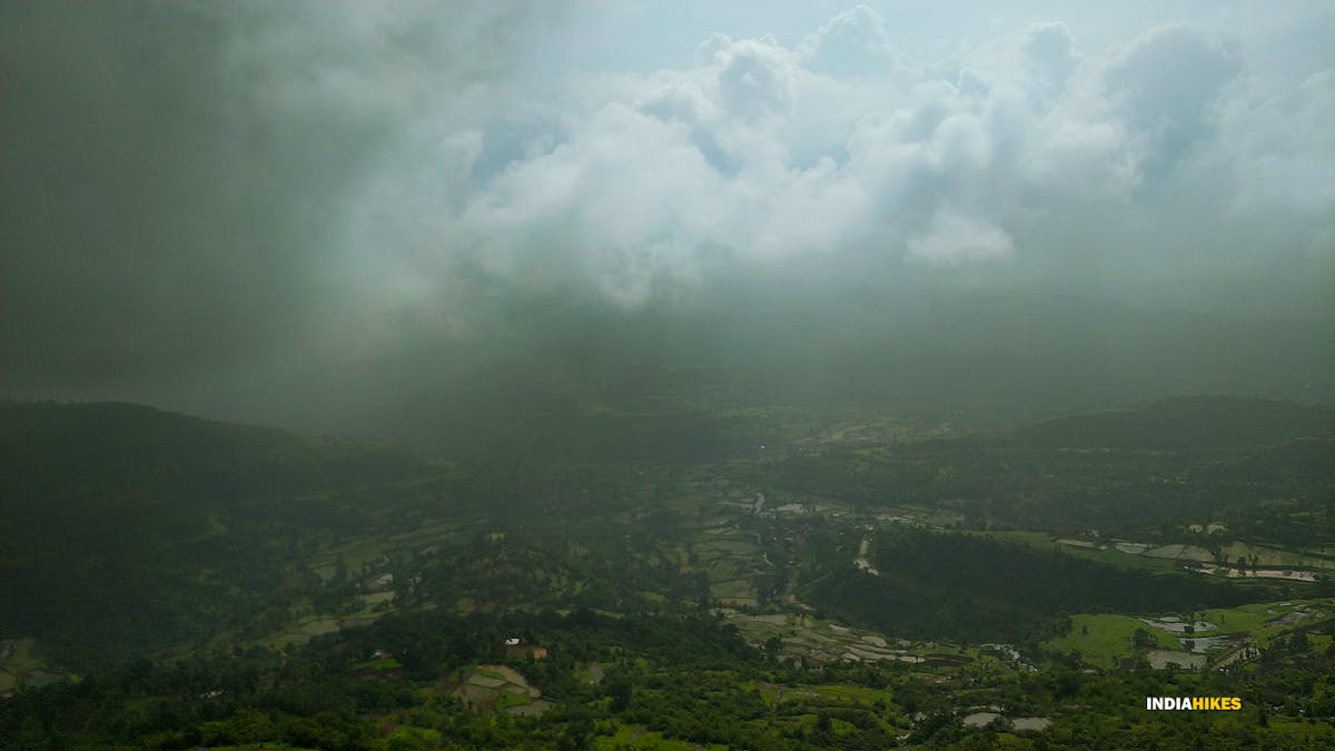 Views of the valley, Kalsubai Peak Trek, Indiahikes, Treks near Mumbai, highest peak in Maharashtra,treks near Pune, Famous treks in Maharashtra, Sahyadri treks 