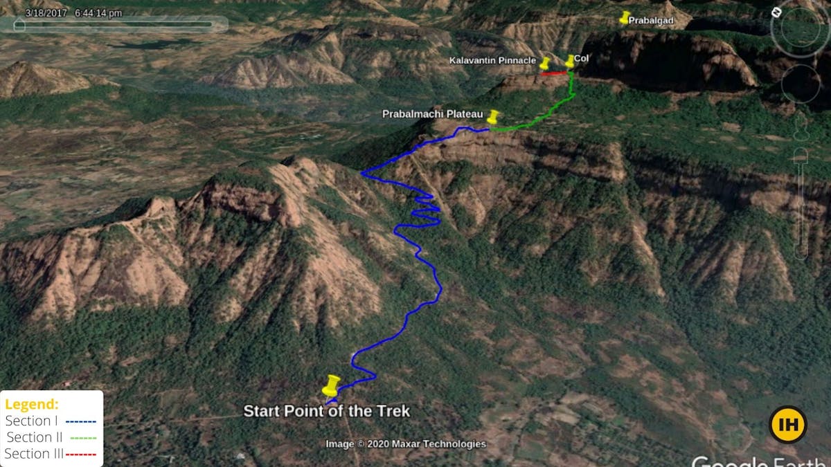 Kalavantin Trek - Trail Map of Kalavantin Durg,Prabalgad Trek - Indiahikes