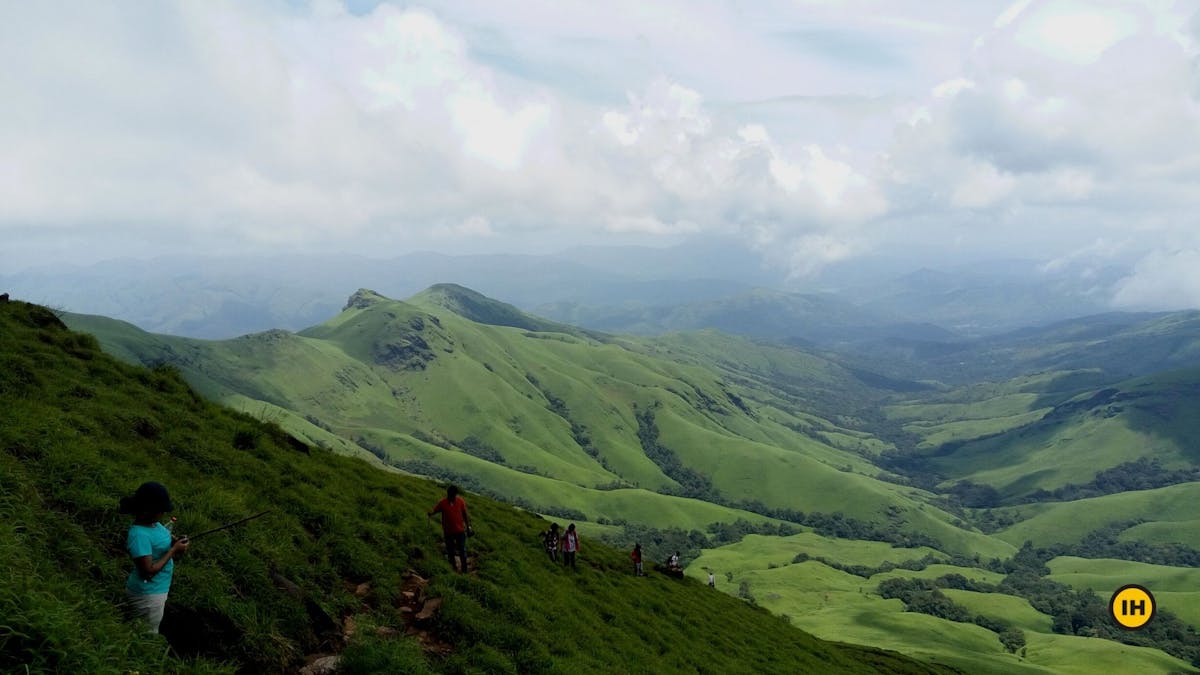 Rolling green hills, Kudremukh trek, western ghats treks, treks in Karnataka, monsoon treks in Karnataka, Indiahikes