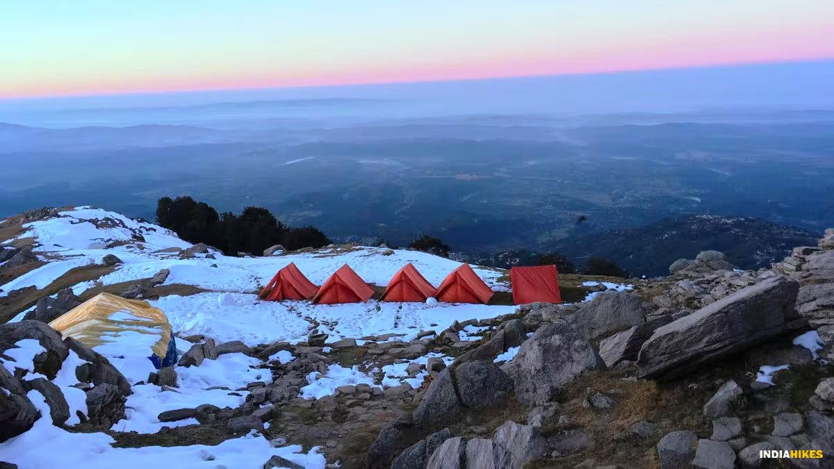 Kangra valley during sunset, Triund trek, Indiahikes, Treks in Himachal Pradesh, Himachal Treks