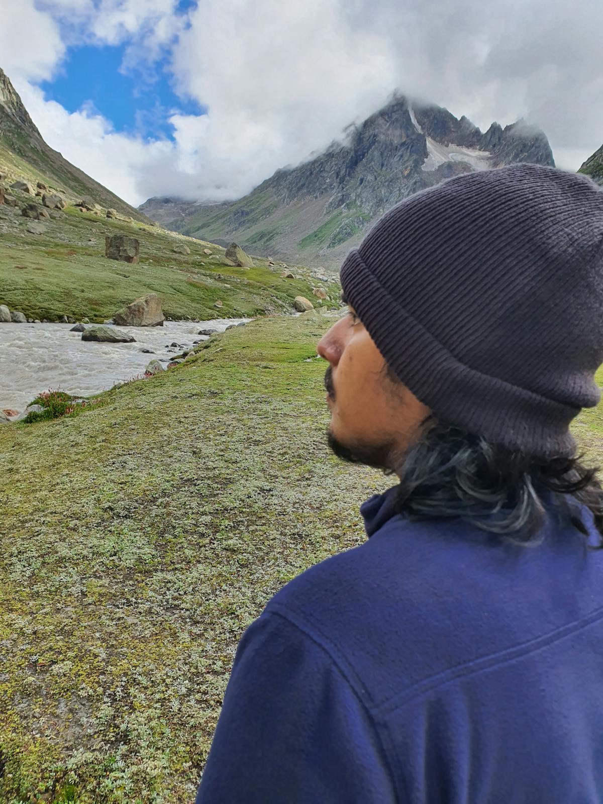 Vignesh during the Hampta Pass trek