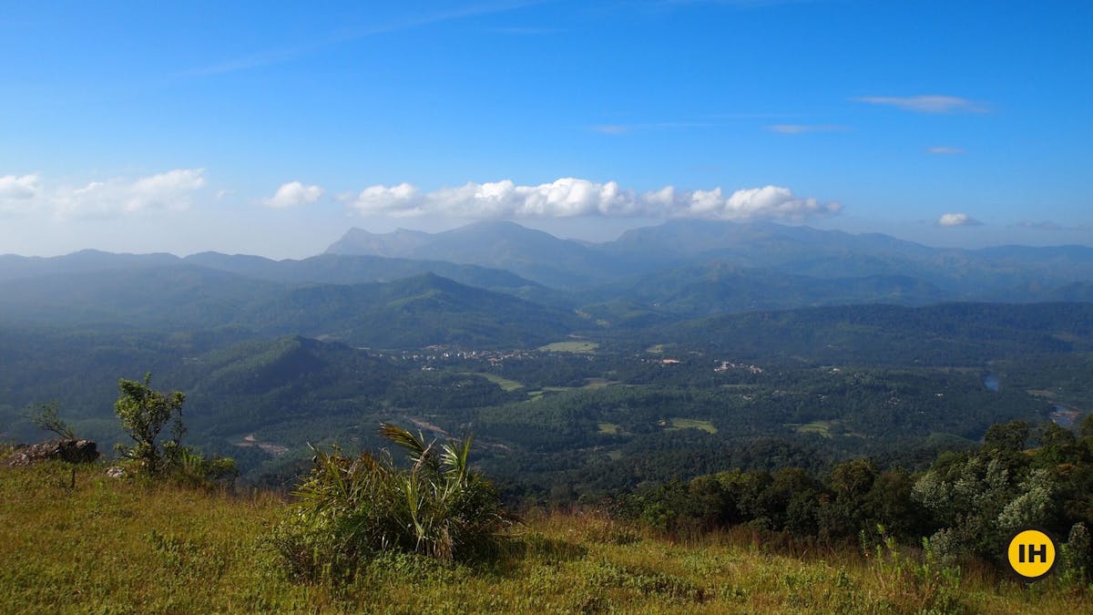 Aane Gudda Trek - Aerial view of Kalasa, Haluvalli - Indiahikes - Suhas Saya