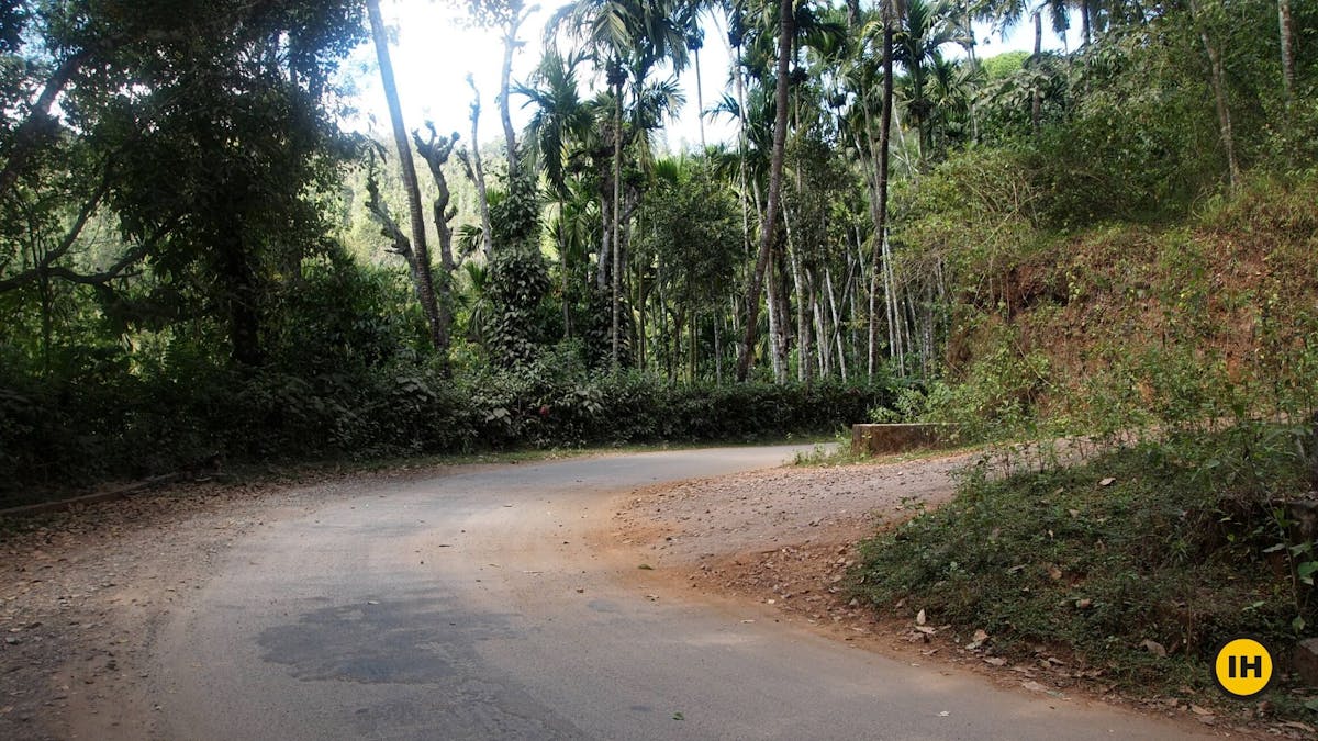 Aane Gudda Trek - Right turn from the main road to starting point - Indiahikes - Suhas Saya