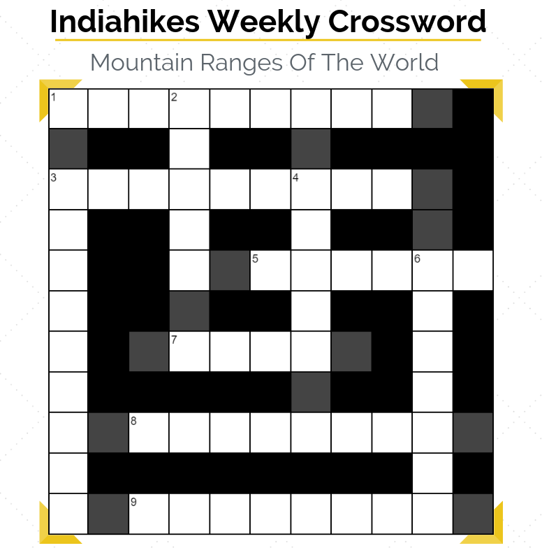 Indiahikes Weekly Crossword Mountain Ranges Of The World   66308 Feature INDIAHIKES WEEKLY CROSSWORD 