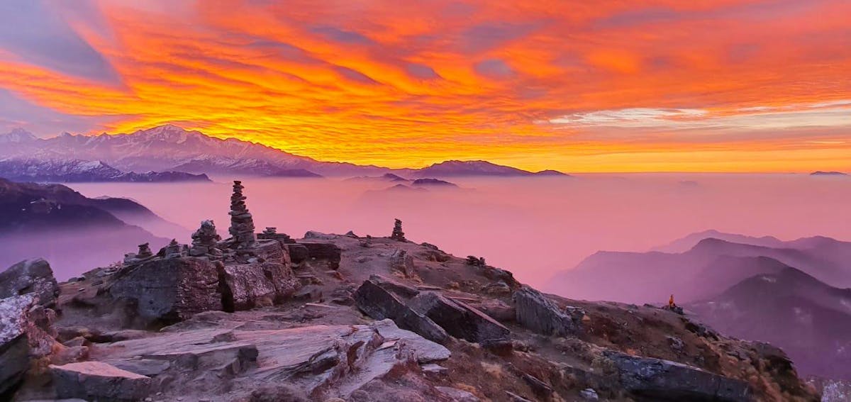 Deoriatal Chandrashila - Best Himalayan Trek - Sunset in the mountains - Chopta - Tungnath - Indihikes