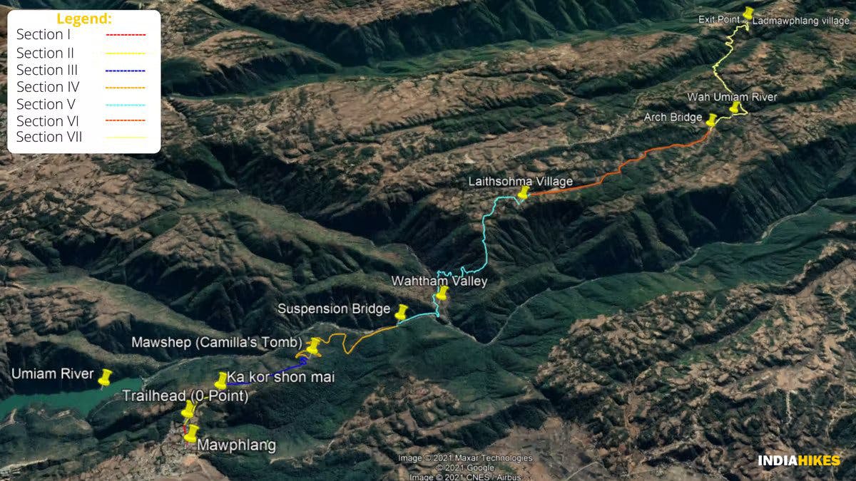 david scott route map, david scott trek, david scott trail, trekking in meghalaya, treks in meghalaya