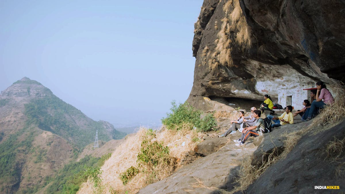 The cave . Peb fort trek. treks in maharastra