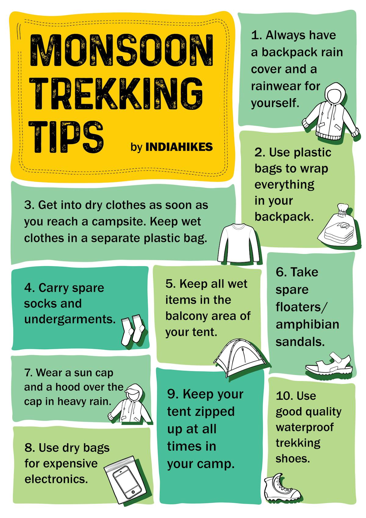 monsoon trek tips, trekking tips, how to trek during monsoons, monsoon trekkking hacks