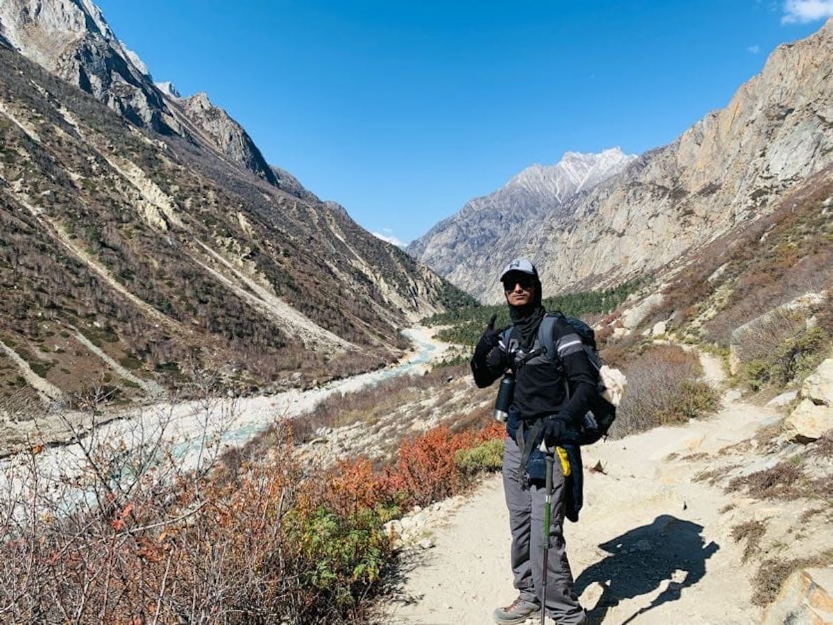 Mridul during the trek