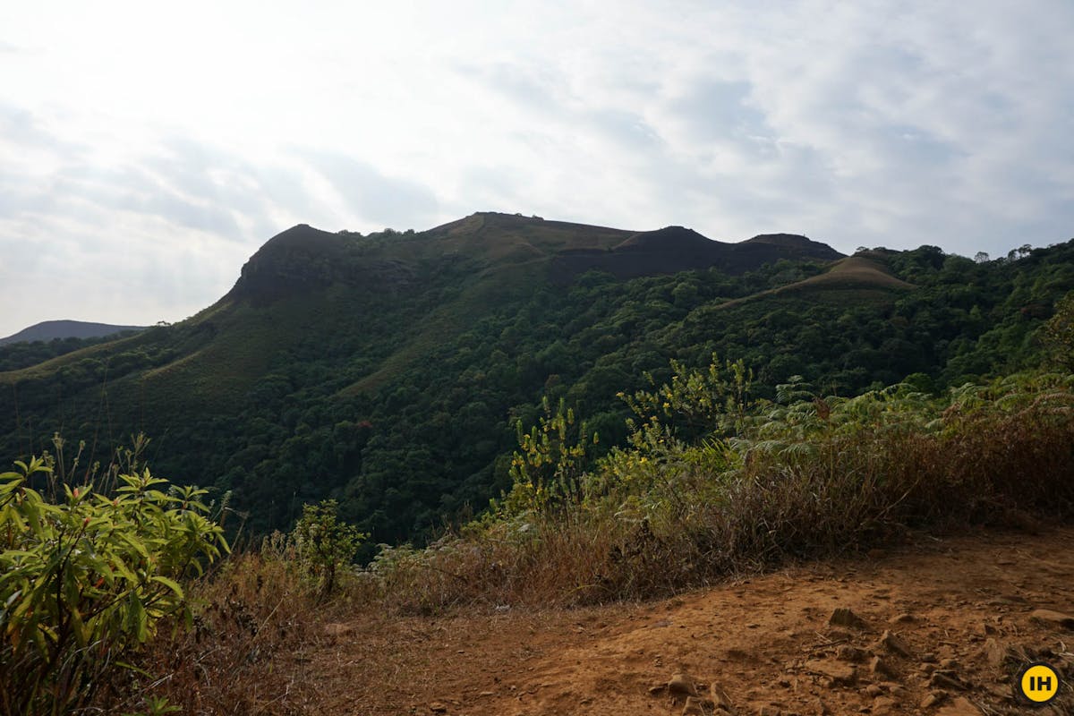 Glimpse of Ballalarayana Durga, Ballalarayana Durga - Bandaje Arbi trek, western ghats trek, treks in Karnataka, Indiahikes