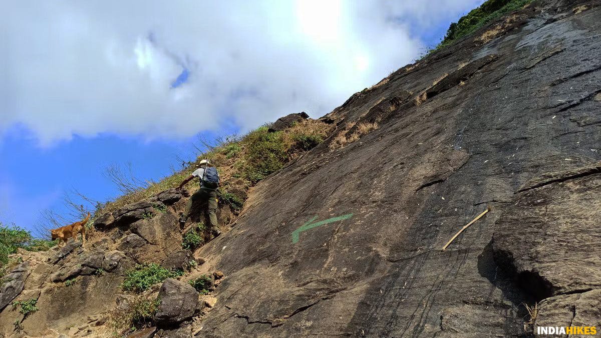 Vertical rock face, Kumara Parvatha, Indiahikes, Western Ghats treks, Karnataka treks, treks in Karnataka, most difficult trek in the western ghats of Karnataka