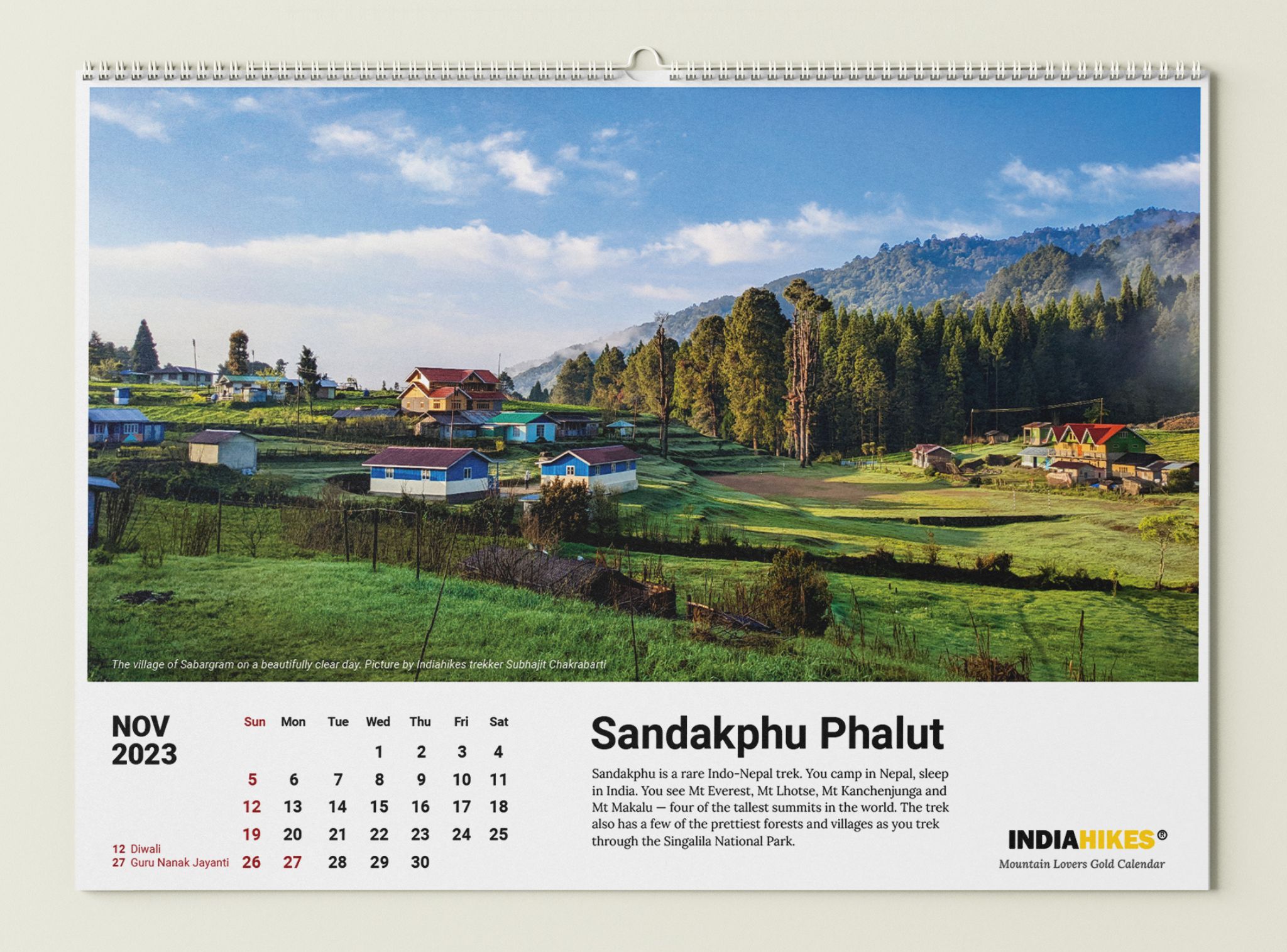Mountain Lovers Gold Calendar 2023 Now Shipping!