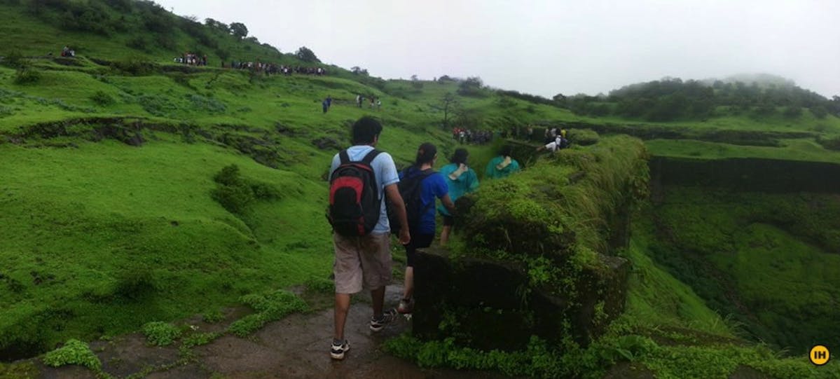 Visapur Fort Trek. Treks in Maharastra. fort walls. Indiahikes