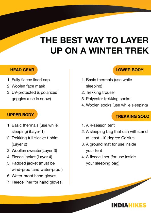 Layering up on a winter trek, the best way to layer up on a himalayan winter trek
